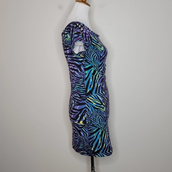 Puma Neon Safari Slim Off Shoulder‎ Dress Size Large - Picture 5 of 8